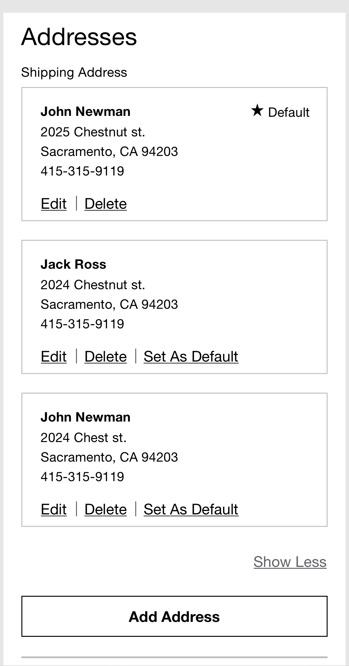Macy’s Mobile Address Book 214 of 428 Address Book Examples Baymard Institute
